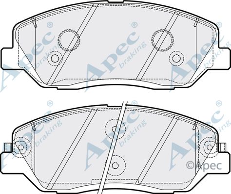 APEC BRAKING Комплект тормозных колодок, дисковый тормоз PAD1564